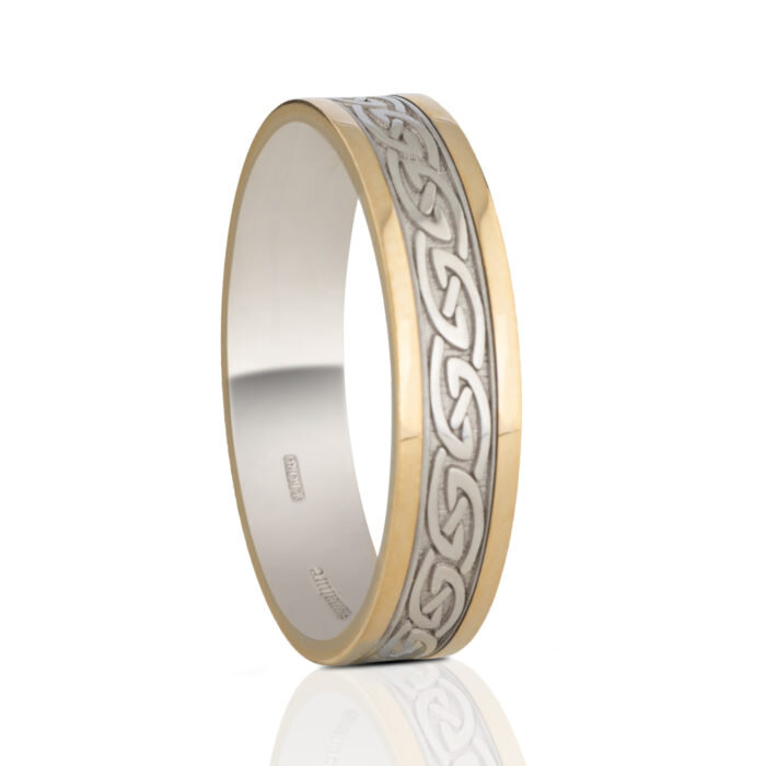 5 mm Celtic Waves Wedding Ring by Boru