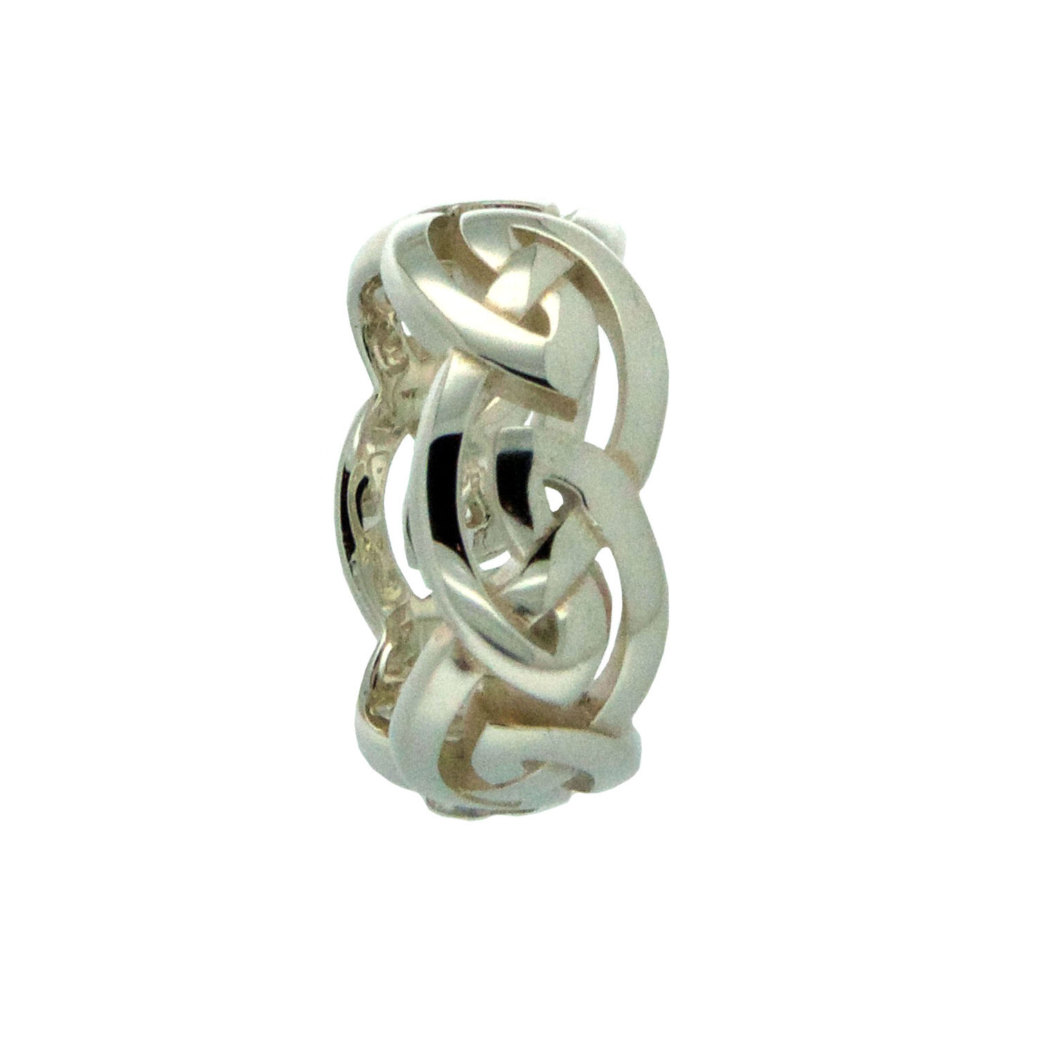 Wide Sterling Silver Celtic Knot Wedding Ring