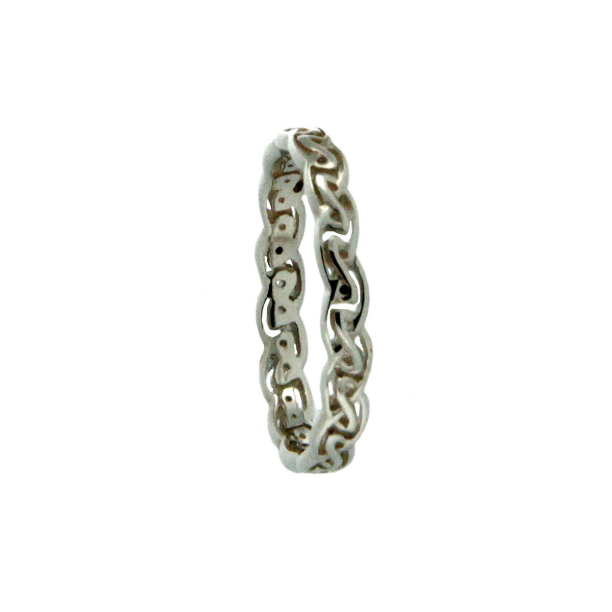Narrow Sterling Silver Celtic Knot Wedding Ring