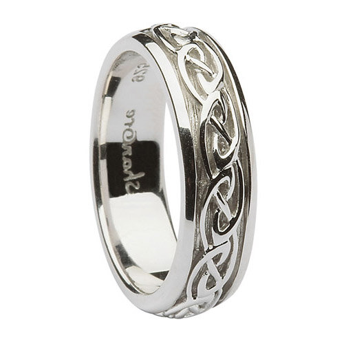 Silver Ladies Celtic Knot Wedding Ring