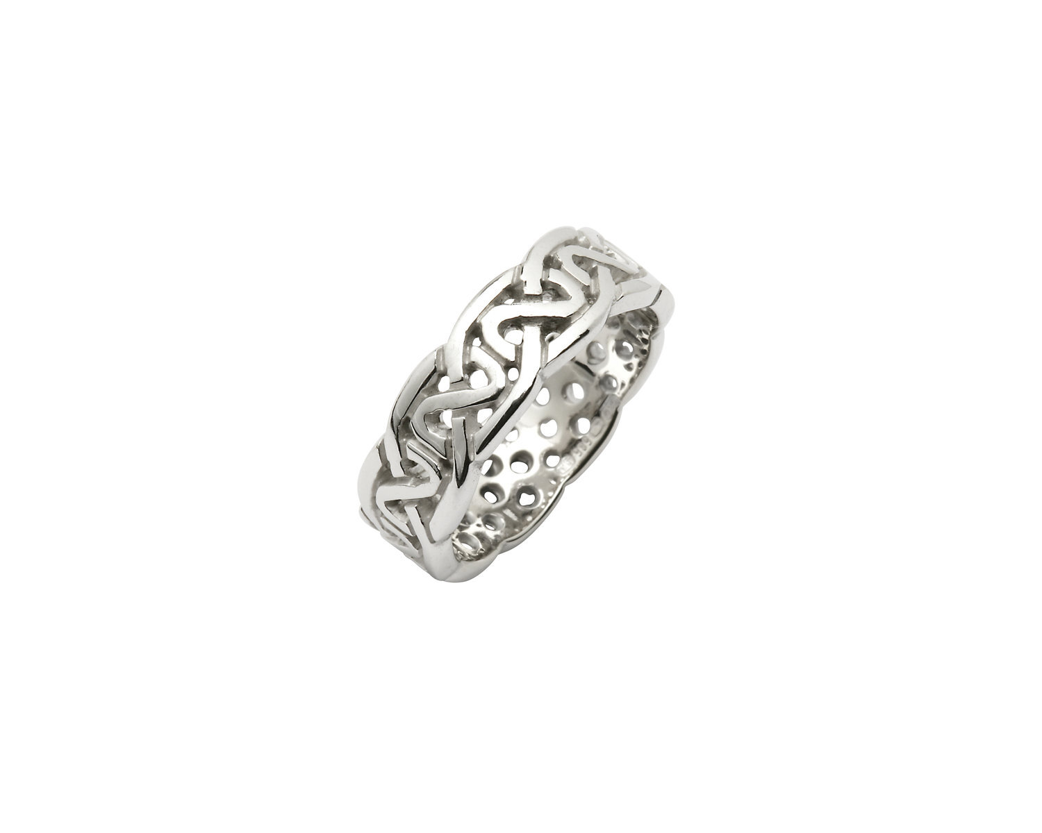 Ladies Sterling Silver Celtic Knot Wedding Ring