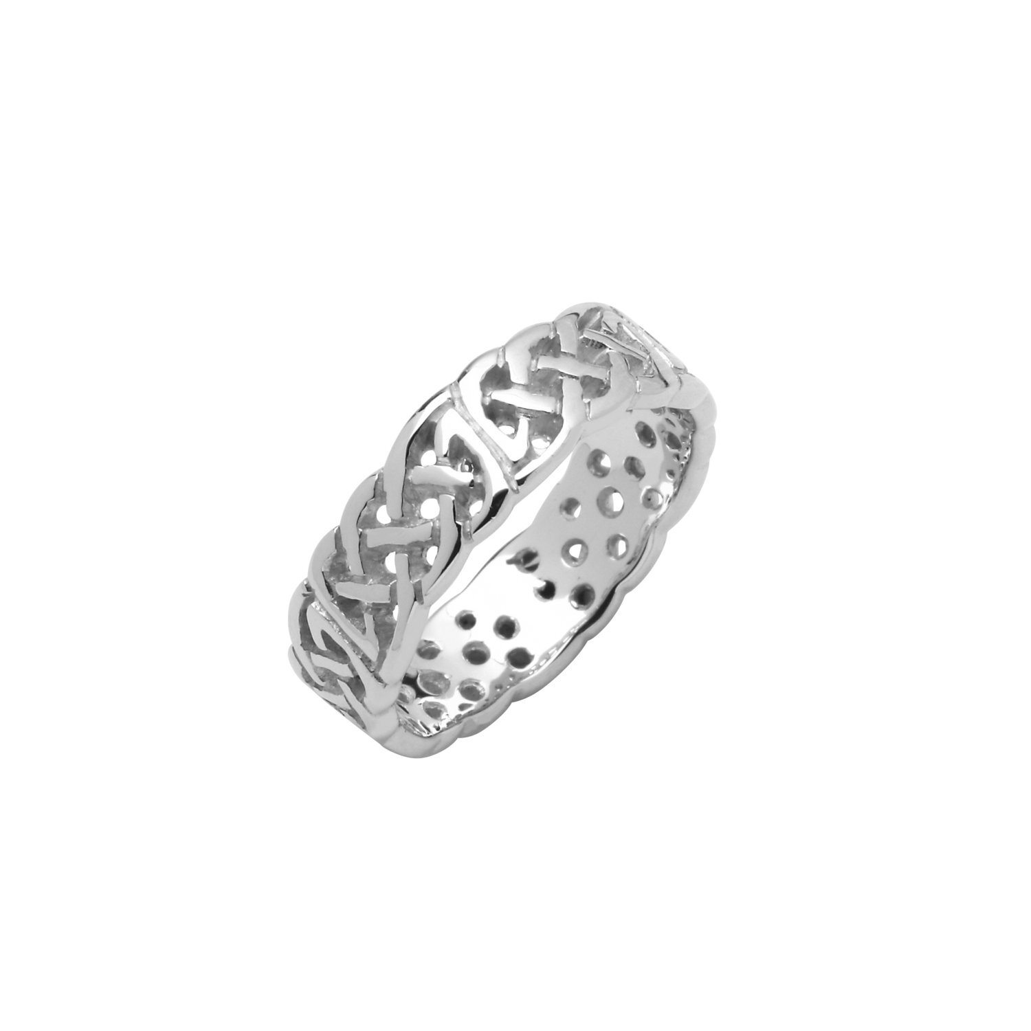 Ladies Sterling Silver Celtic Knot Wedding Ring