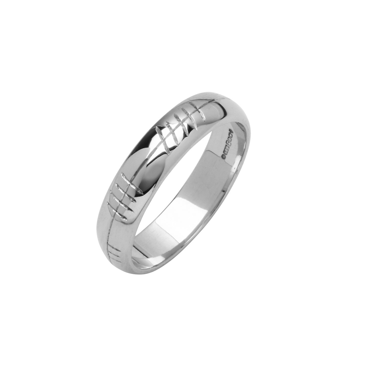 Sterling Silver Men's Custom Ogham Wedding Ring