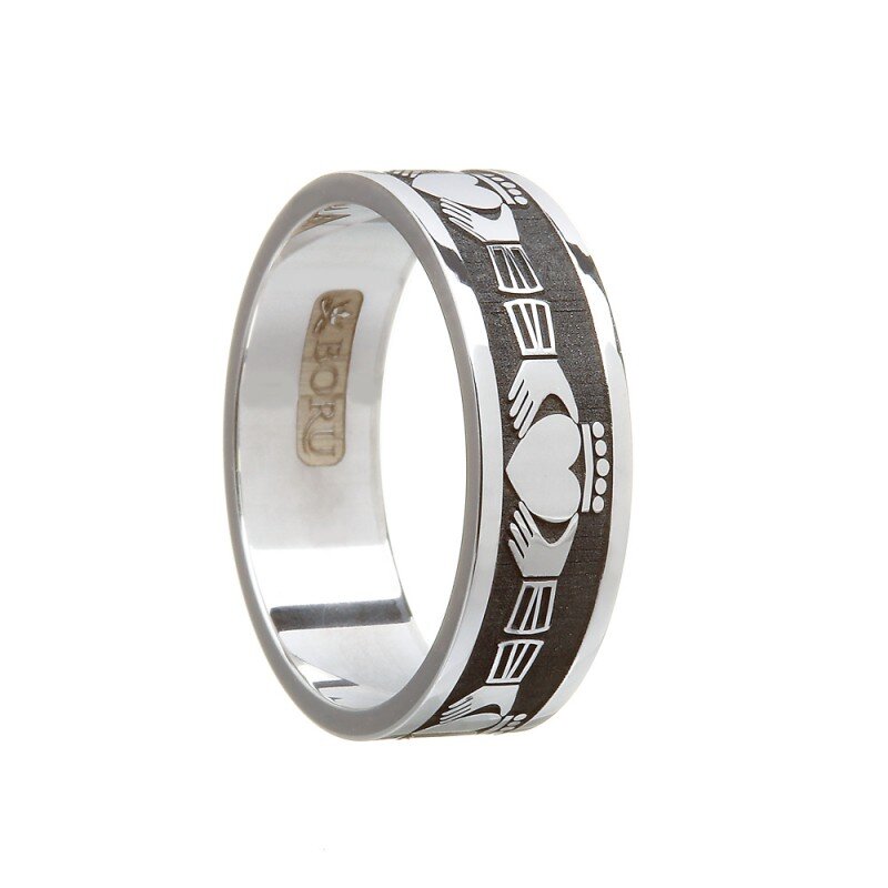 Men's Sterling Silver Claddagh Wedding Ring