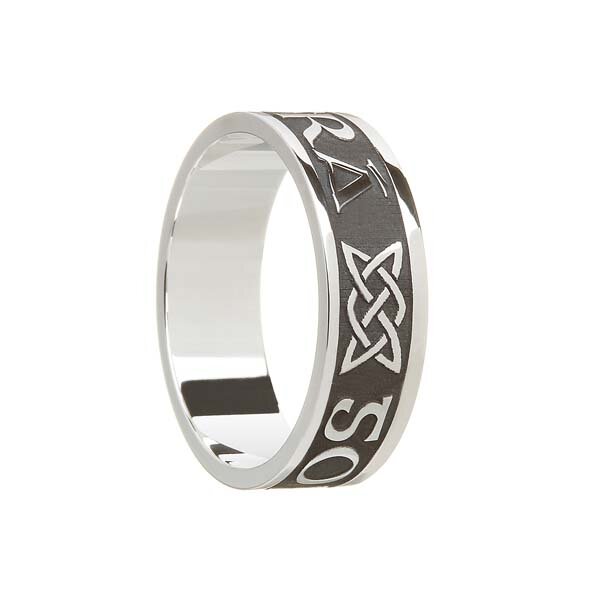 Men's Sterling Silver Gra Go Deo Wedding Ring