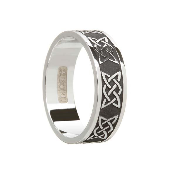 Men's Sterling Silver Celtic Lover's Knot Wedding Ring