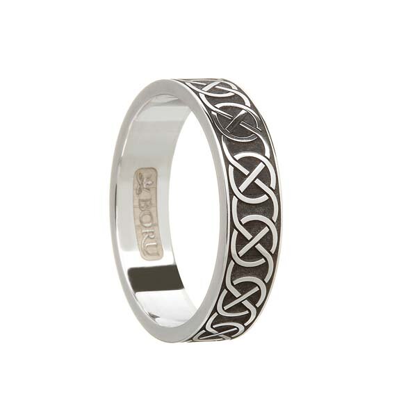 Ladies Sterling Silver Celtic Eternity Knot Wedding Ring