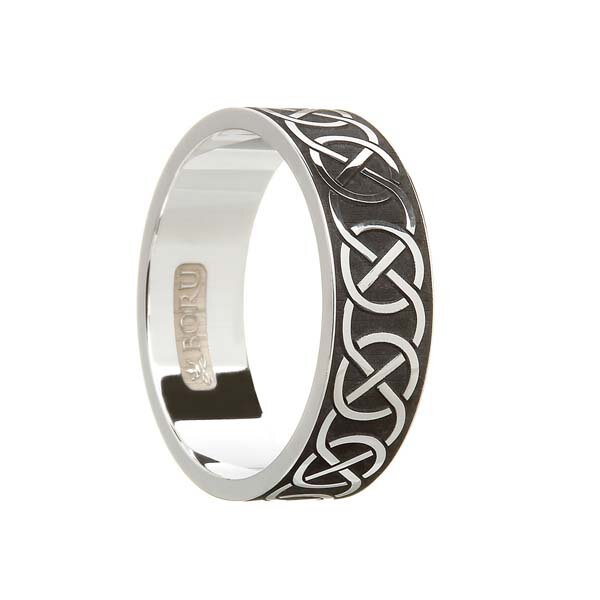 Men's Sterling Silver Celtic Eternity Knot Wedding Ring