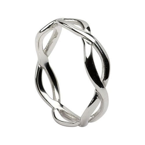 Ladies Sterling Silver Celtic Infinity Knot Wedding Ring