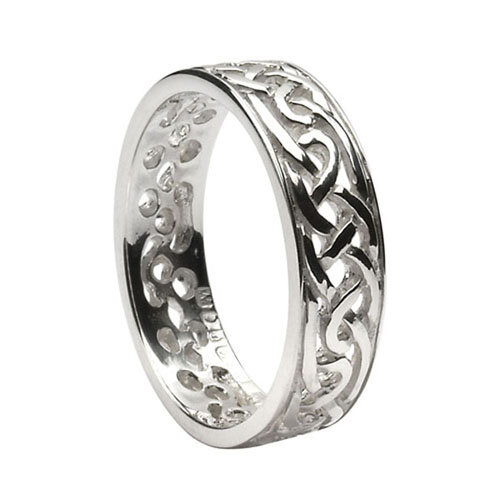 Ladies Sterling Silver Celtic Knot Wedding Ring