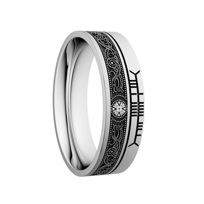 Celtic Warrior Shield Wedding Ring