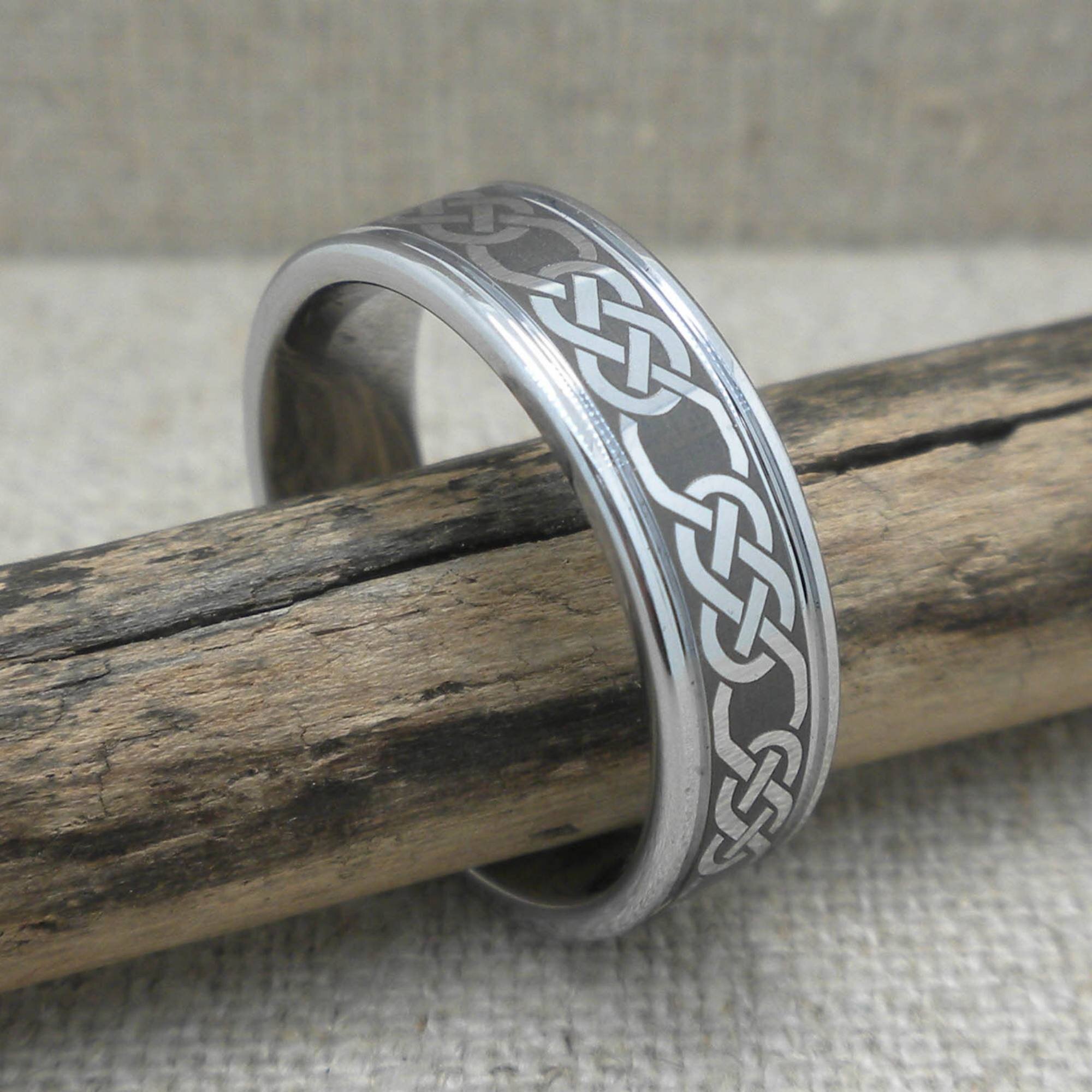 Thorsten Wedding Band with Celtic Knot Design