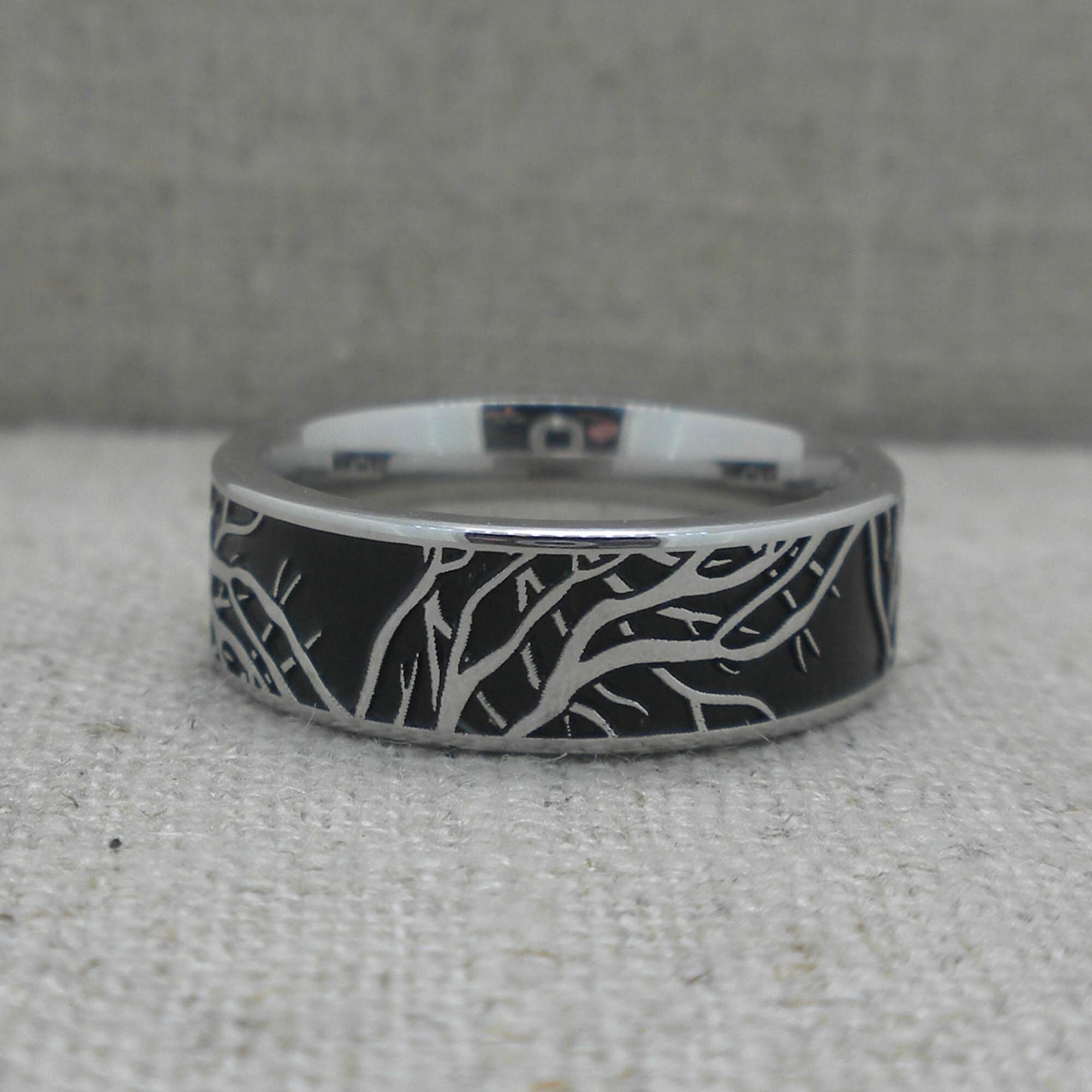 Tree of Life Wedding Ring in Cobalt Chrome