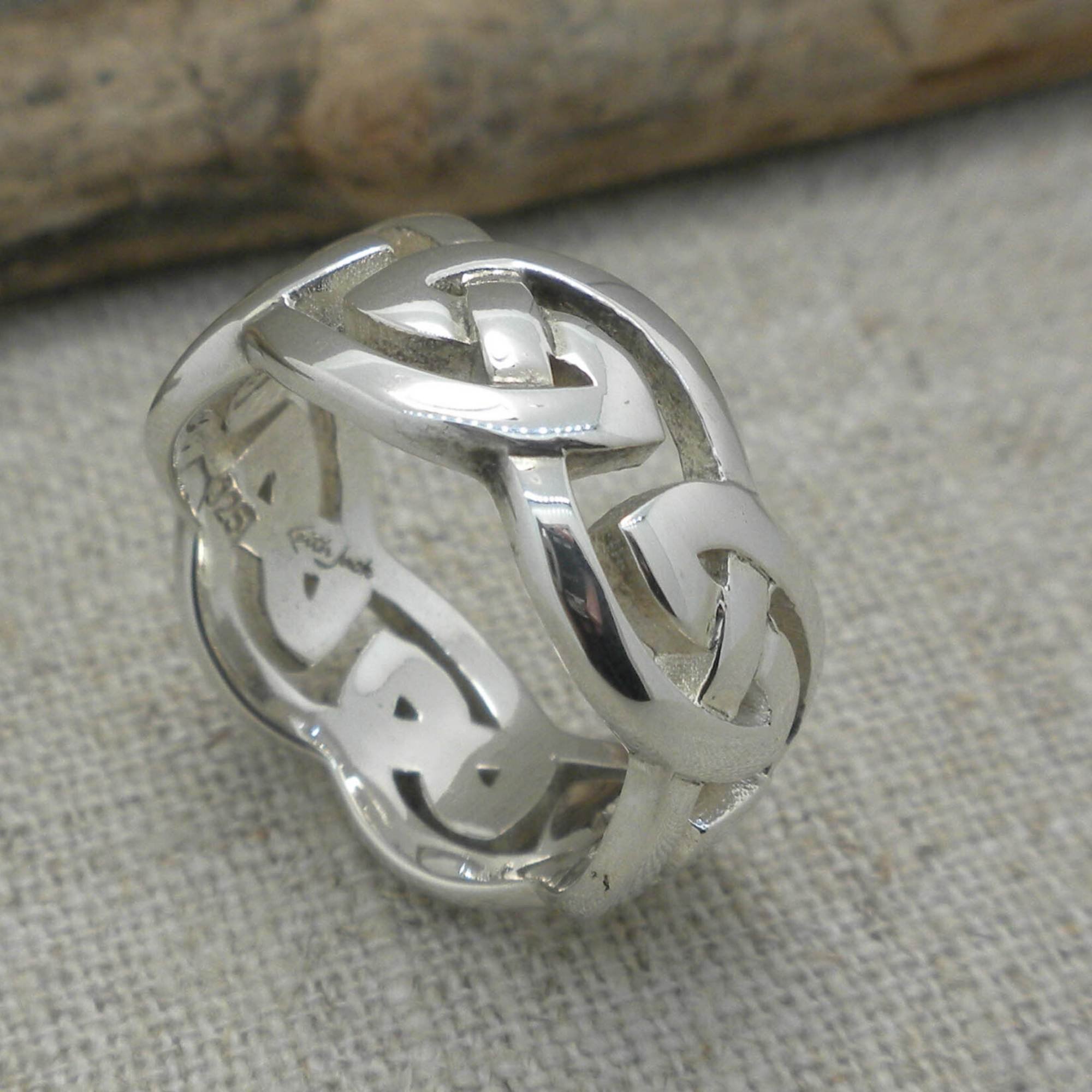 Wide Celtic Wedding Ring