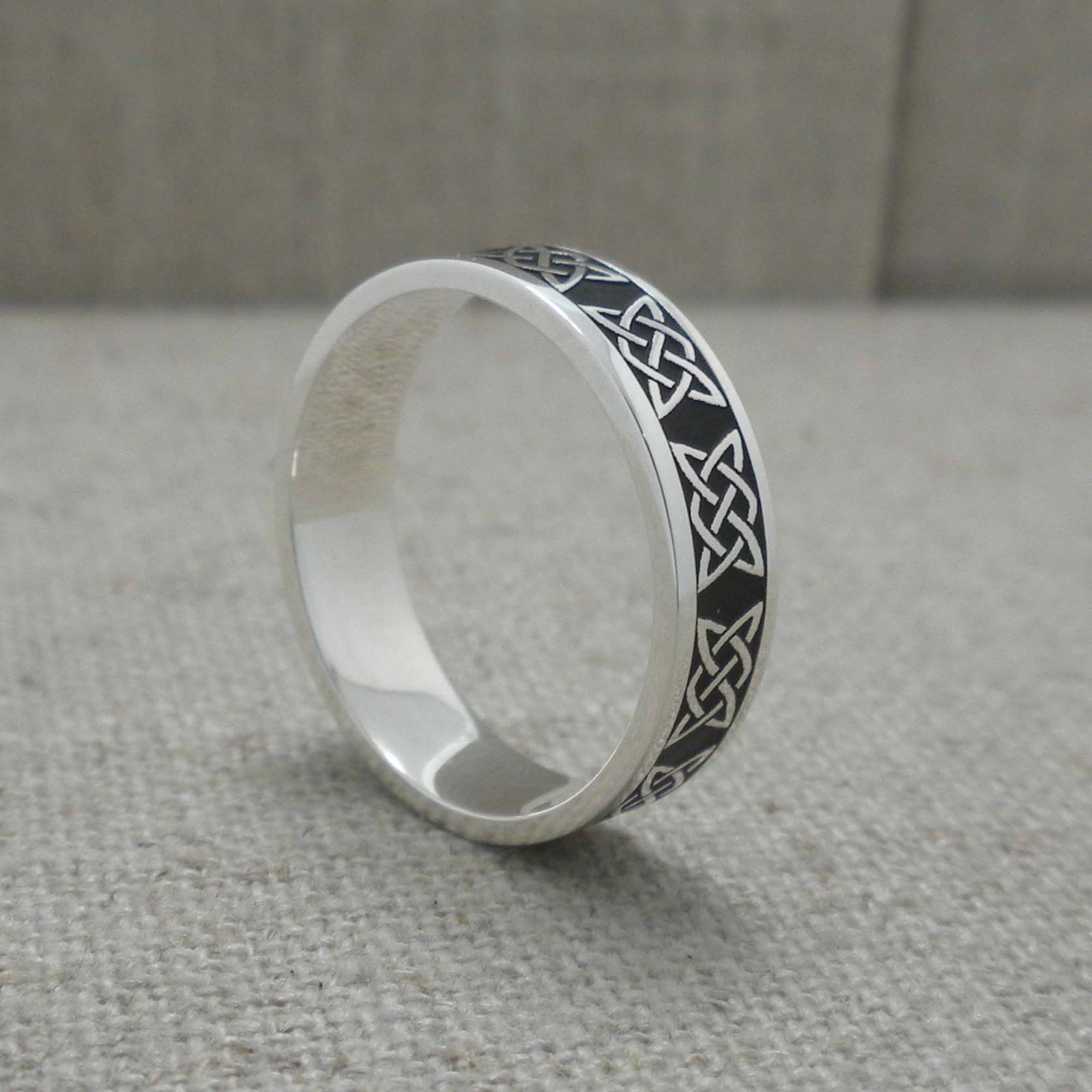 Sterling Silver Celtic Knot Wedding Ring by Boru
