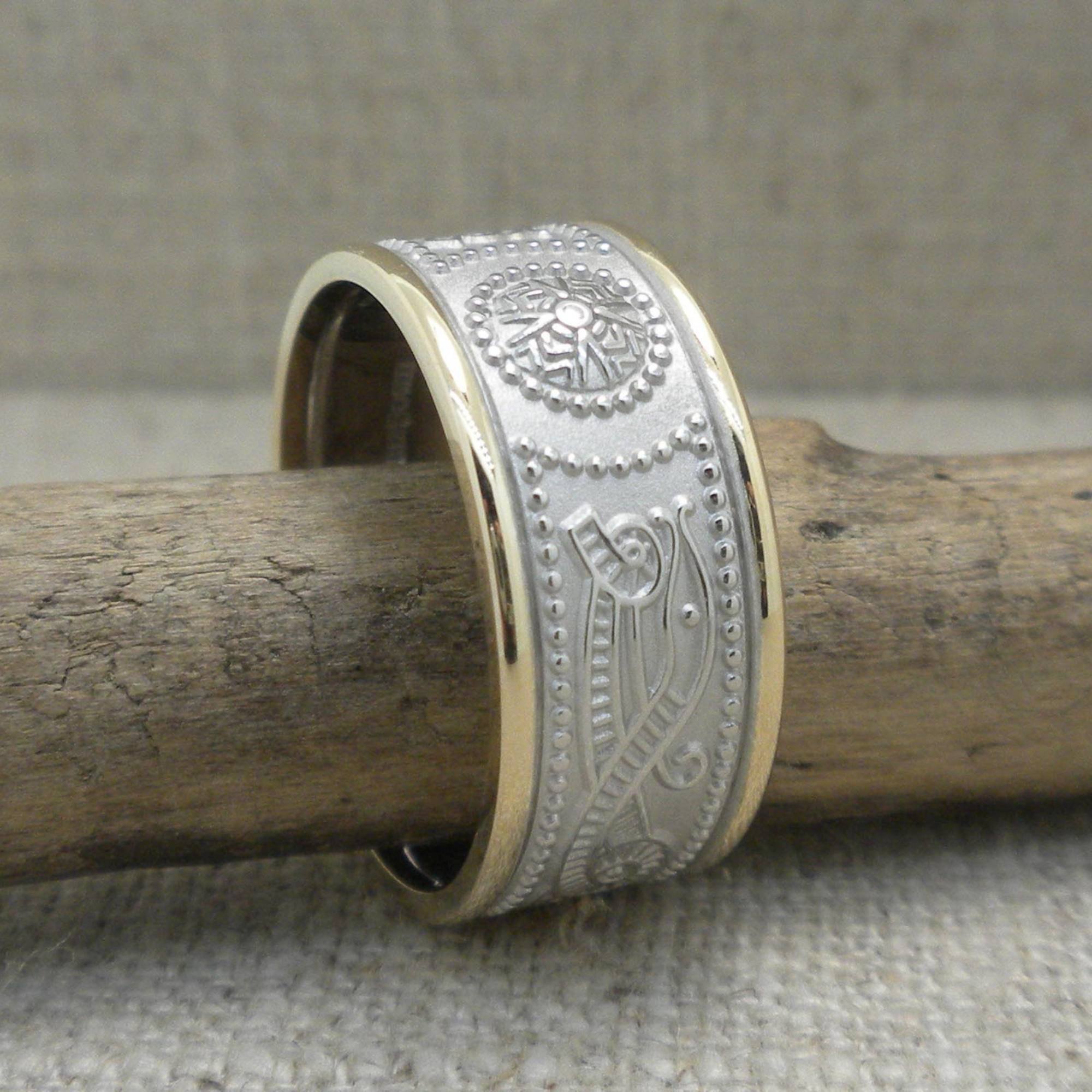 Boru Celtic Warrior Shield Wedding Ring — Unique Celtic Wedding Ring ...