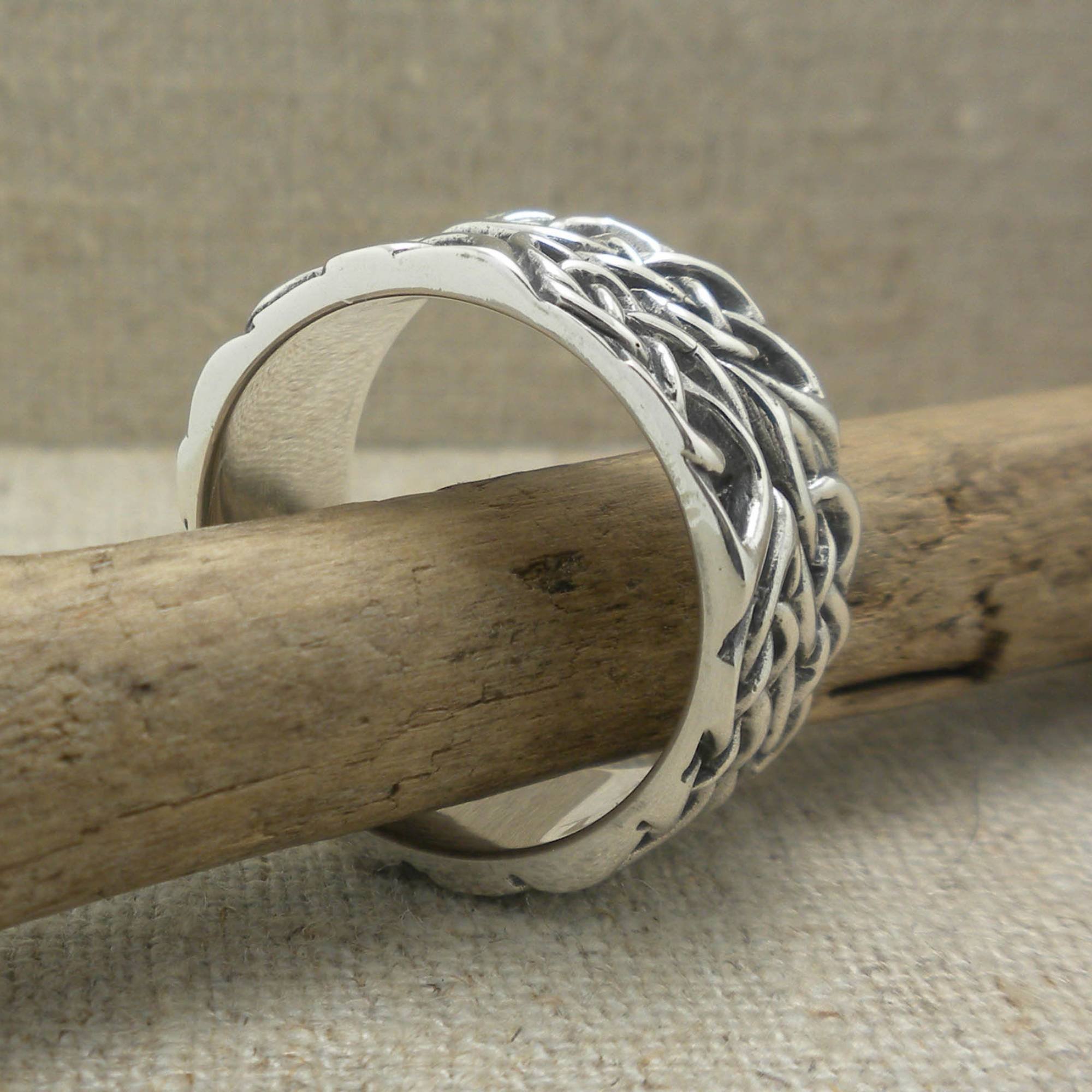 Sterling Silver Celtic Wedding Band by Keith Jack