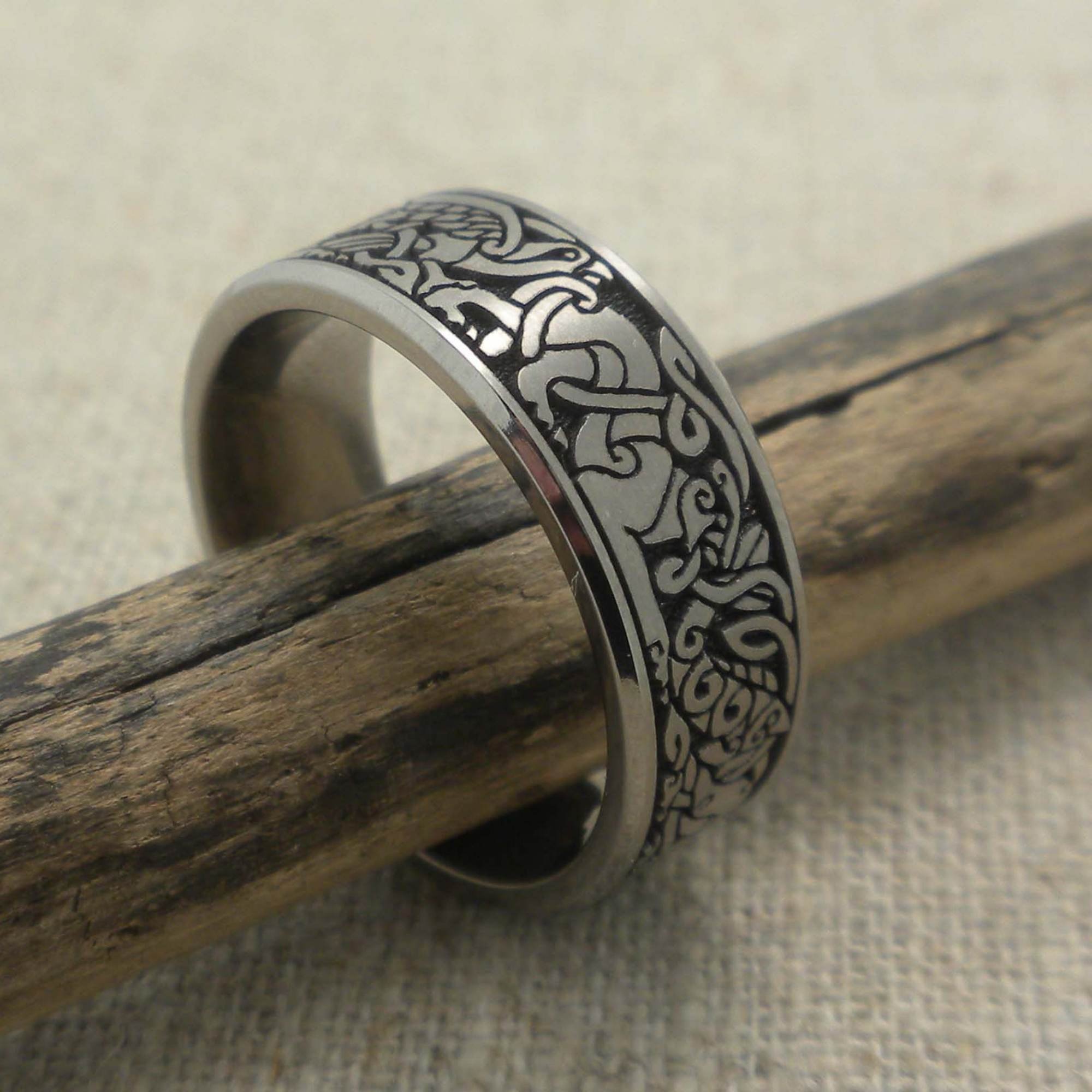 Celtic Animals Wedding Ring