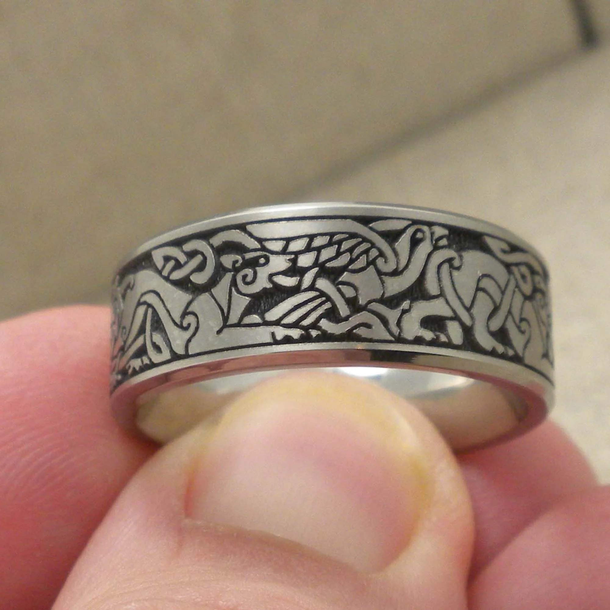 Celtic Book of Kells Wedding Ring