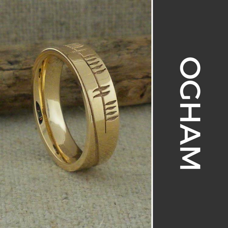 Ogham Wedding Rings