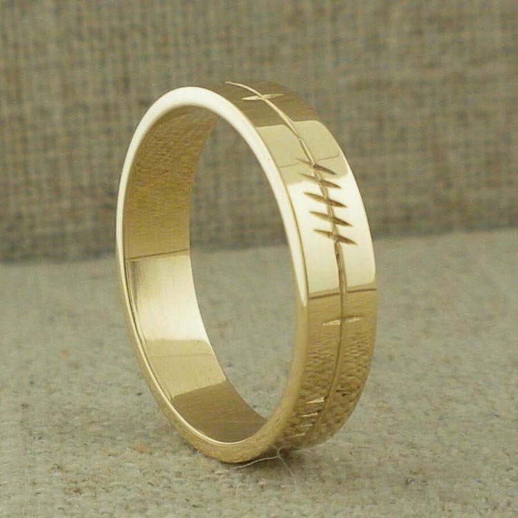 Ogham Wedding ring by FADO