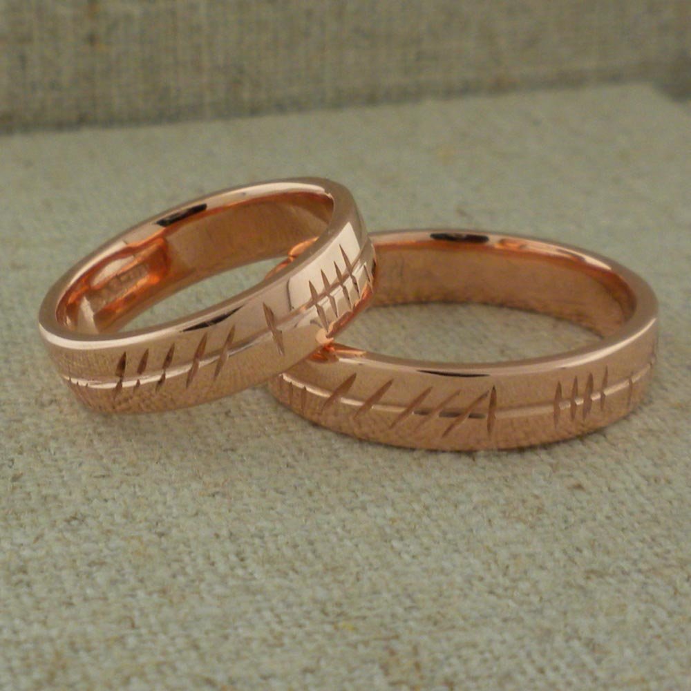 Men's Custom Ogham Wedding Ring