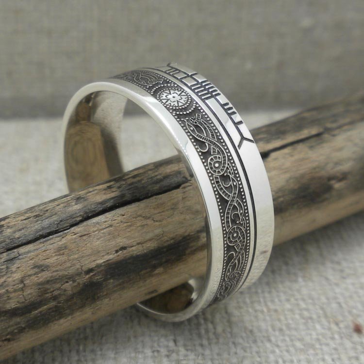 Celtic Warrior Shield Wedding Ring