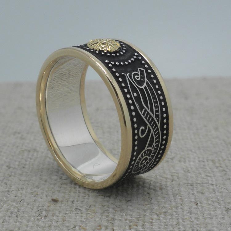 Celtic Warrior Shield Wedding Ring