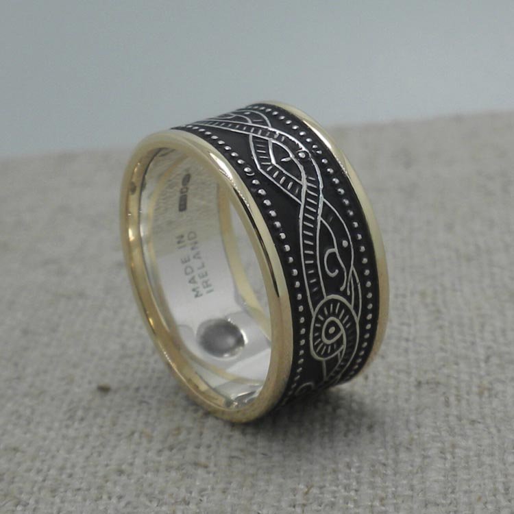 Celtic Warrior Shield Wedding Ring by Boru