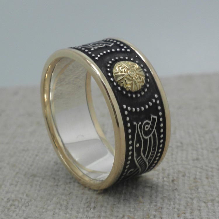 Celtic Warrior Shield Wedding Ring by Boru