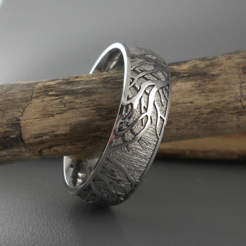 Lashbrook Designs Cobalt Chrome Tree of Life Wedding Band