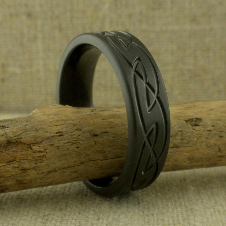 Black Celtic Wedding Ring
