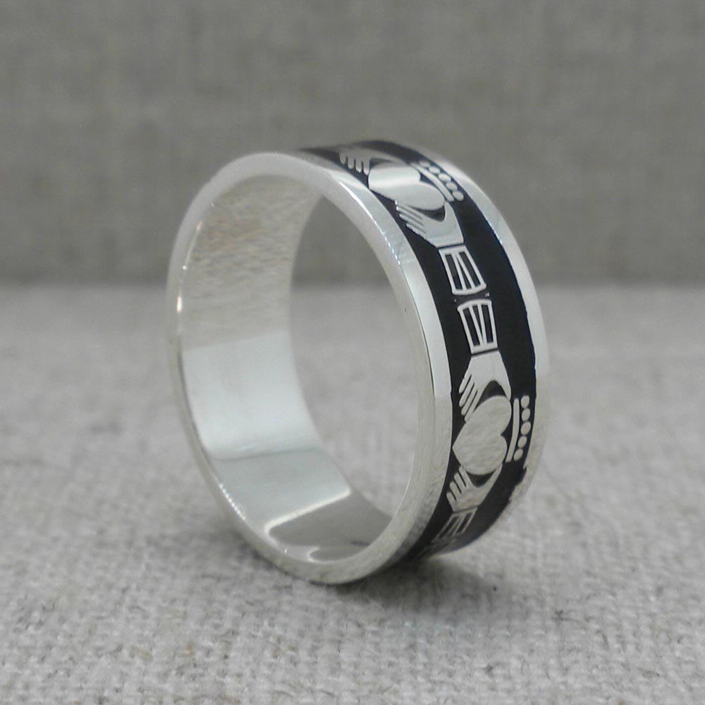 Sterling Silver Claddagh Wedding Ring by Boru