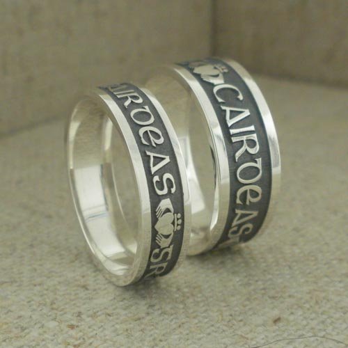 Gaelic WeddingRing in Sterling Silver