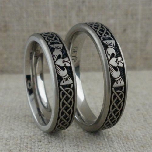 Celtic Claddagh Wedding Band