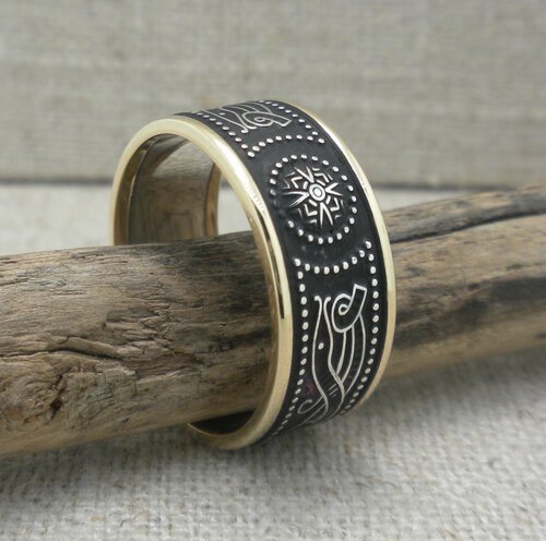 Celtic Warrior Shield Wedding Ring