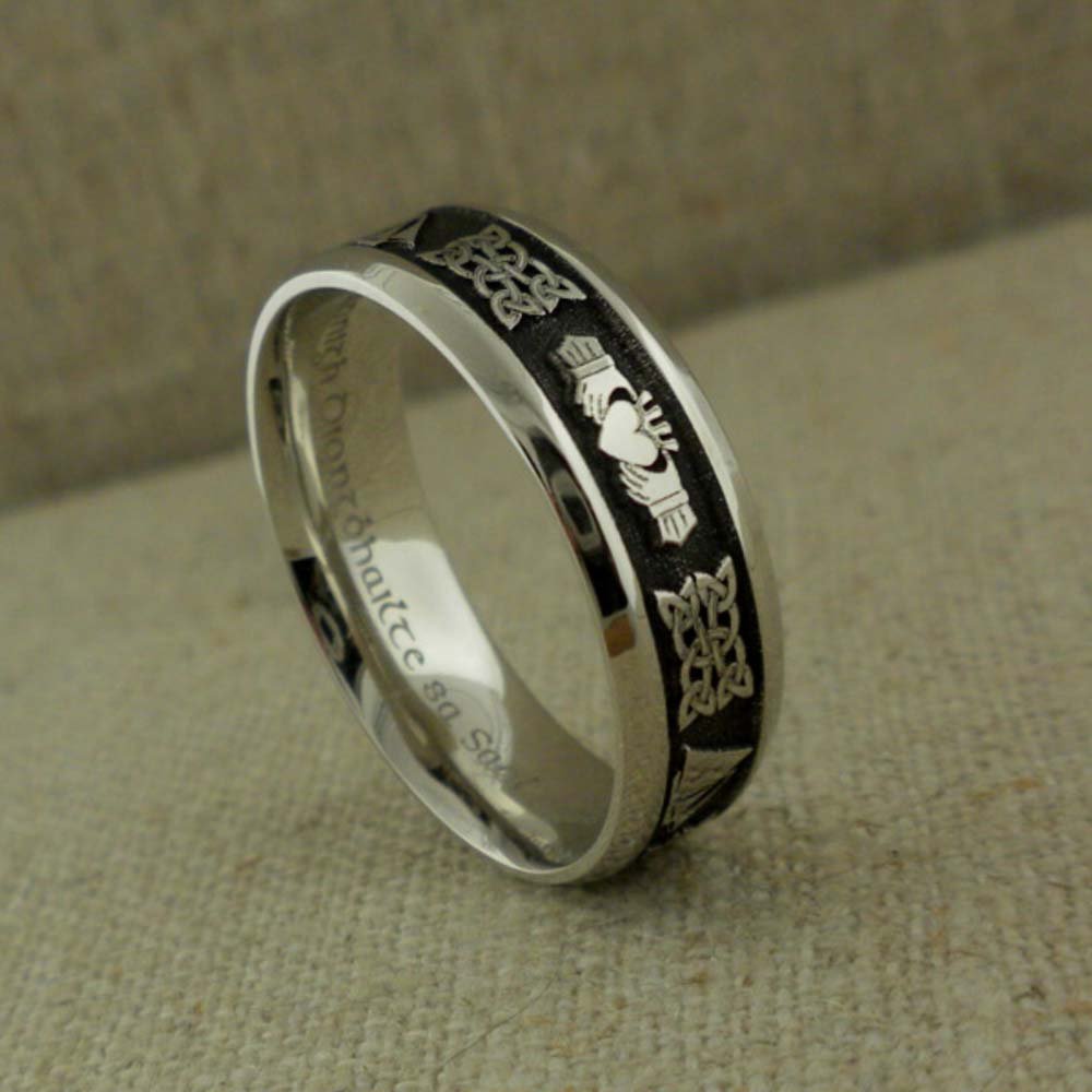Custom Celtic Wedding Ring in Platinum