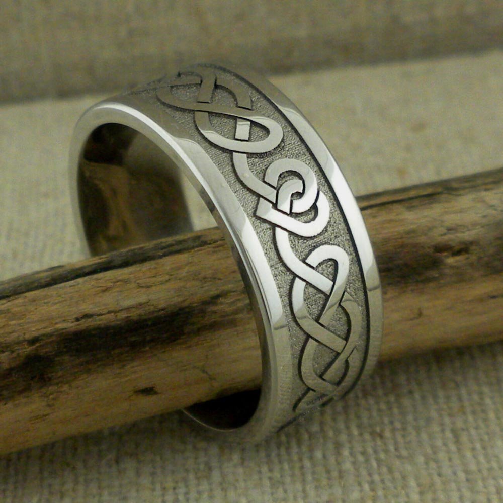 Custom Celtic Heart Wedding ring
