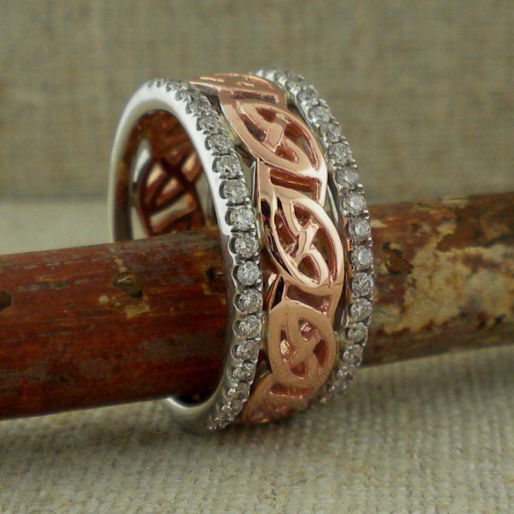 Custom Rose Gold Celtic Wedding Ring