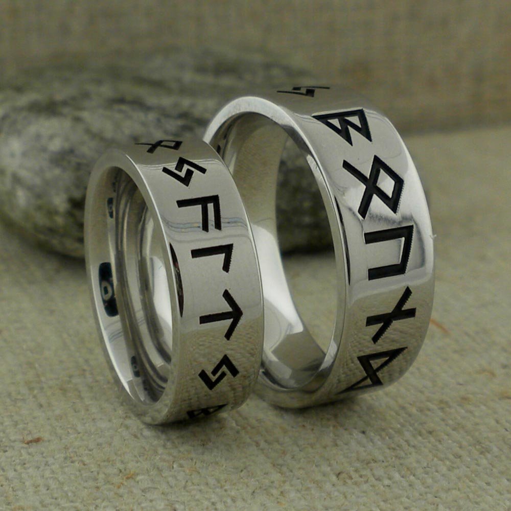 Custom Rune Wedding Ring in Cobalt Chrome