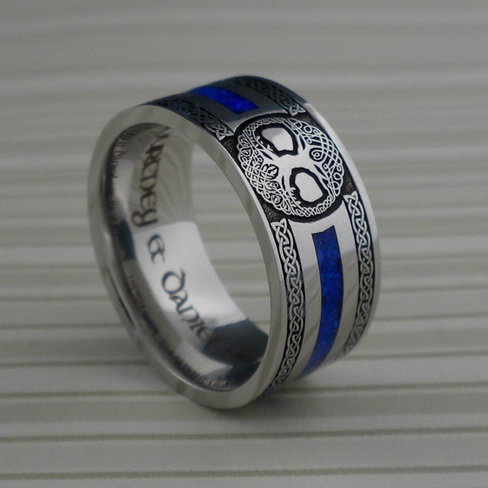 Custom Tree of Life with Lapis Wedding ring