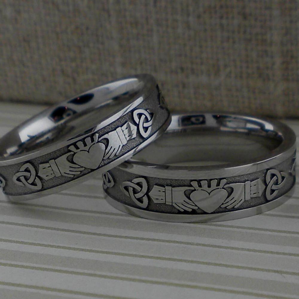 Custom with Claddagh and Celtic Trinity Knot Wedding Ring
