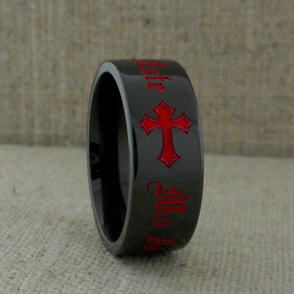 Custom Cross Wedding Ring