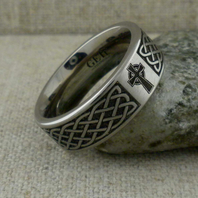 Custom Celtic Cross Wedding Ring