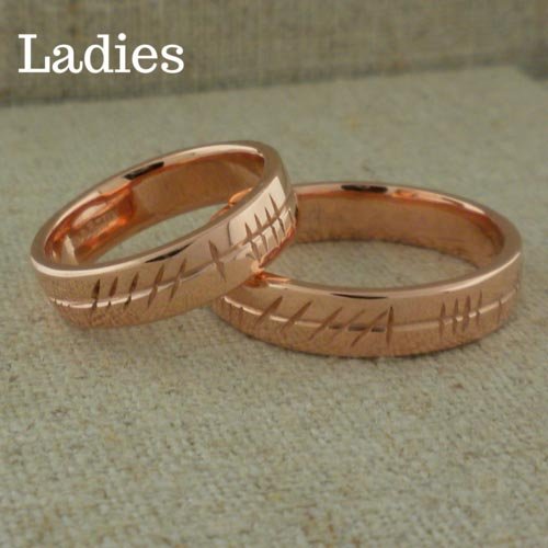 Ladies Ogham Wedding Ring