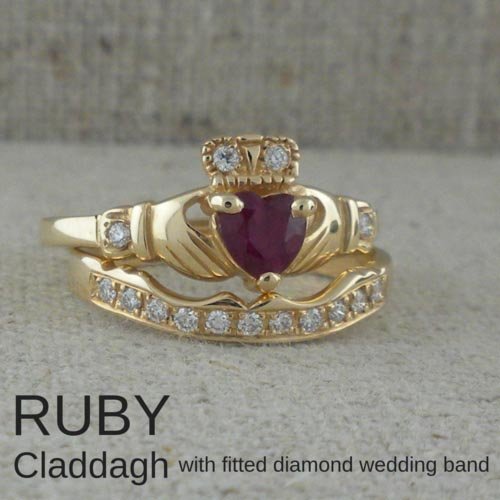 Ruby Claddagh Ring