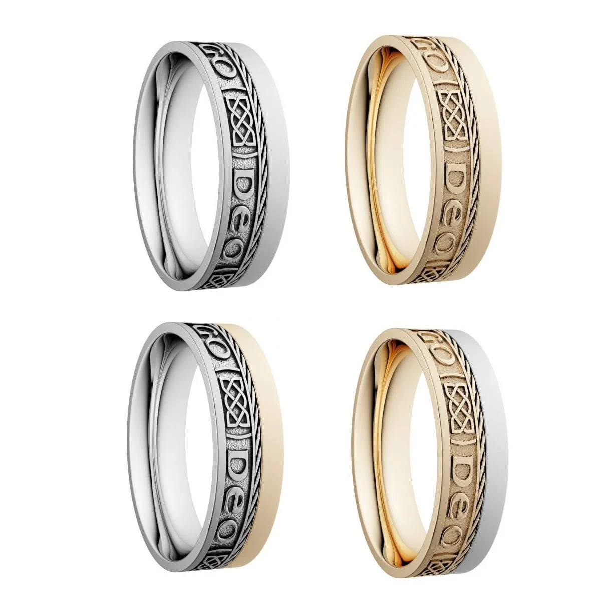 Gra Go Deo Wedding Ring 7.2 mm with Rail Edge