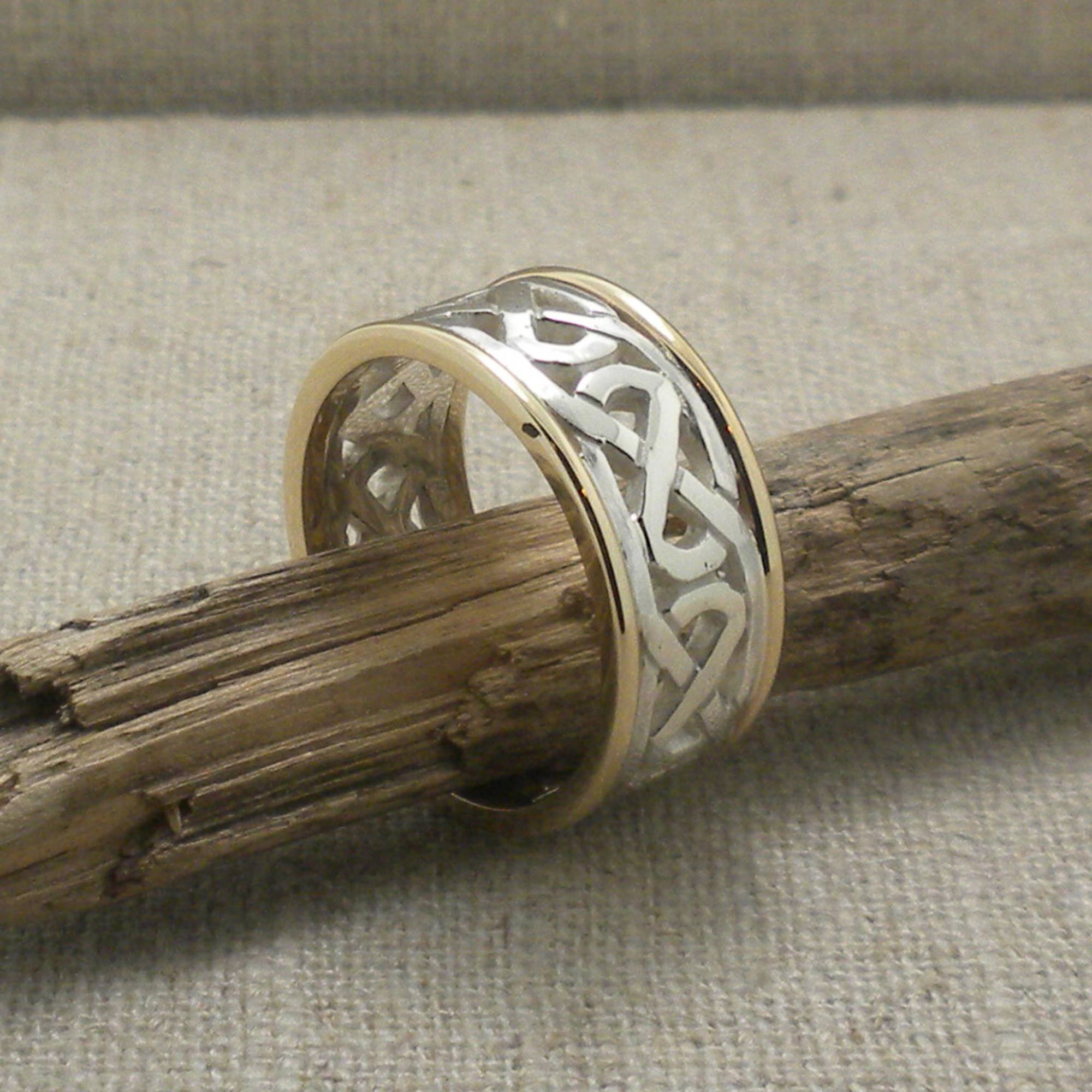 Sterling and Silver Celtic Ring