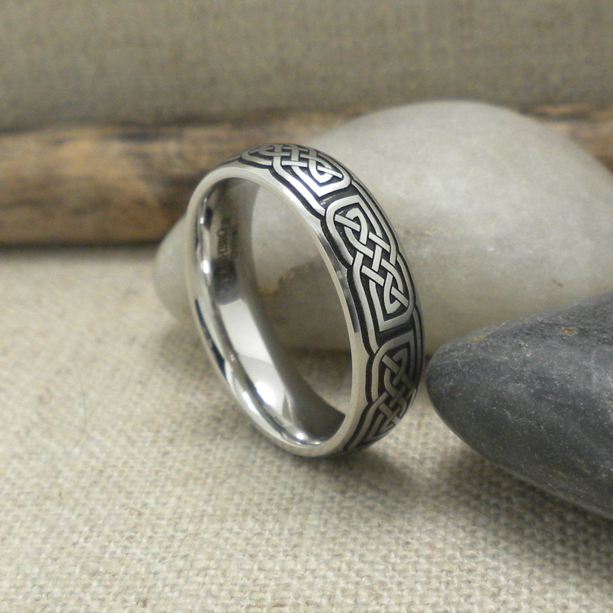 6 mm Celtic Knot Wedding Ring in Cobalt Chrome 