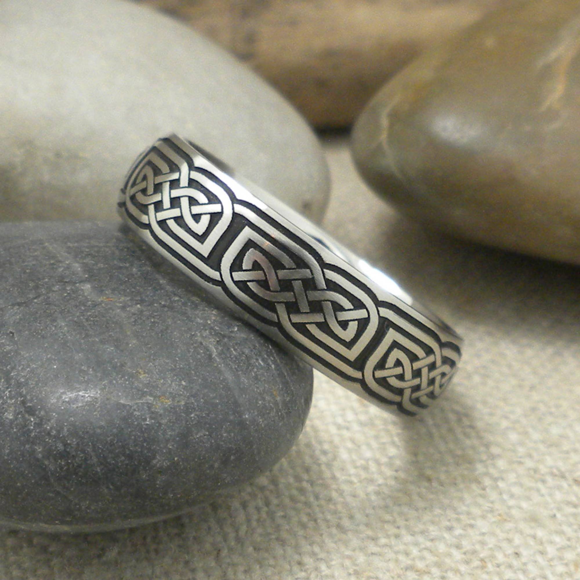 6 mm Celtic Knot Wedding Ring in Cobalt Chrome